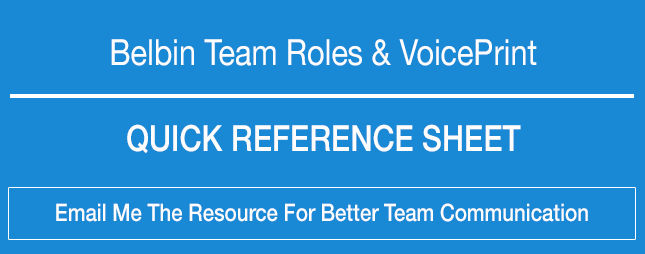 Get the belbin voiceprint team roles resource sheet