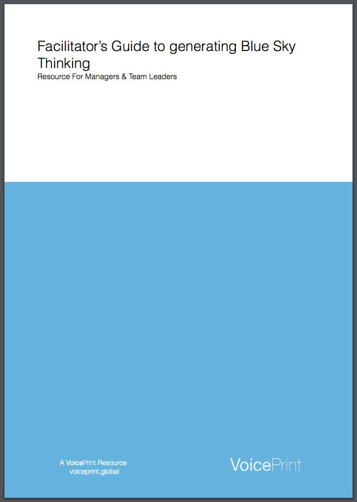 blue sky thinking guide VoicePrint