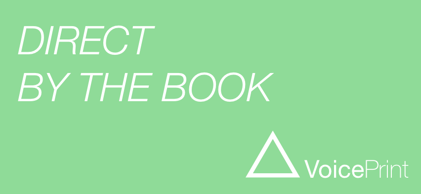 Graphic with the words "Direct by the book"